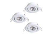 Lampy - EGLO WBUDOWANY MINI-KRĄŻEK SALICETO. KIP ZESTAW Ø77 3X350LM 3000K BIAŁY - 31931