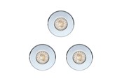 Lampy - EGLO WBUDOWANY IGOA. ZESTAW IP44/IP20 3X3,3W Ø85 CHROM - 94978