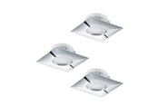 Lampy - EGLO PINEDA WBUDOWANA. ZESTAW 3X500LM 78X78 CHROM - 95802