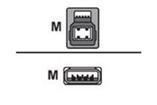 Kabel USB - Unitek - USB cable - USB Type A to USB Type B - 2 m - C14095BK-2M