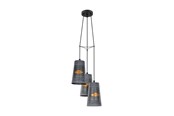 Lampy - EGLO MIODOWY KLASTER KLASTROWY 3XE27 CIEMNY - 43108