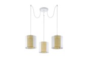 Lampy - EGLO ANHEM CLUSTER 3L E27 BIAŁY/TRAWA MORSKA/PAPIER - 43403