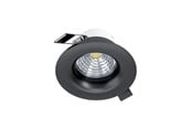 Lampy - EGLO SALICETO WBUDOWANY. Ø88 450LM 4000K DIMMPB. CZARNY - 33996