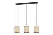 Lampy - EGLO STÓŁ DŁUGI BUTTERBURN L860 3XE27 NATURALNY - 43937