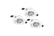 Lampy - EGLO SALICETO WBUDOWANY. ZESTAW AMORTYZATORÓW KIP Ø88 3X450LM. BIAŁY - 900745