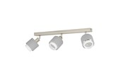 Lampy - EGLO BELLIZZI SPOT TRACK L430 3XE14 SS/SZARY/BIAŁY - 901047