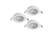 Lampy - EGLO FAVAZZINA WBUDOWANA. KIP Ø88 GU10 3X4,9W 3X400LM BIAŁY - 901756