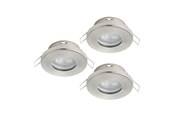 Lampy - EGLO FAVAZZINA WBUDOWANA. KIP Ø88 GU10 3X4,9W 3X400LM IP44 SS - 901761