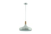Lampy - EGLO LAMPA WISZĄCA SABINAR E27 Ø400 SREBRNA - 96986