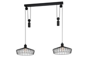 Lampy - EGLO DŁUGI STÓŁ WINKWORTH 2XE27 CIEMNY BRĄZ - 43438