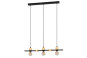 Lampy - EGLO STÓŁ DŁUGI BRAMERTON 3L E27/DREWNO FSC - 43752