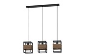 Lampy - EGLO DEVESHAM DŁUGI STÓŁ 3XE27 DREWNO - 43805
