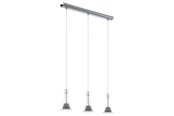 Lampy - EGLO MUSERO 1 DŁUGI STÓŁ 3L DAMPPB. ALU/PRZEZROCZYSTY - 96519