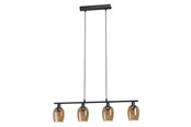 Lampy - EGLO STÓŁ DŁUGI ZABALEA 4XE14 L785/BURSZTYNOWY - 98765