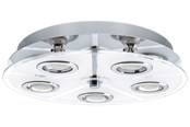 Lampy - EGLO CABO SUFITOWA 5X3W CHROM/BIAŁY - 30933