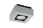 Lampy - EGLO LOKE 1 SUFIT ZE SZCZOTKOWANEGO ALUMINIUM - 91352