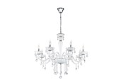 Lampy - EGLO ŻYRANDOL CARPENTO 8L BIAŁY - 39114