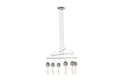 Lampy - EGLO ŻYRANDOL ZACHARO 6X360LM SS/PRZEZROCZYSTY - 96943