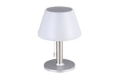 Lampy - EGLO LAMPA STOŁOWA Z PANELEM SŁONECZNYM SREBRNY/BIAŁY - 48749