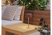 Lampy - EGLO ROCCANOVA STÓŁ DO PANELI SŁONECZNYCH Z DOTYKIEM CZERWONY - 901896