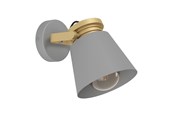 Lampy - EGLO ŚCIANA TWICKEN E27 SZARY/ZŁOTY - 43835