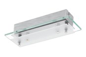 Lampy - EGLO FRES 2 ŚCIENNY 2L 250X85 SATIN/PRZEZROCZYSTY - 93885
