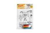 Kreatywne gry - Micki Pippi farv selv klistermærker m/farver - 18305