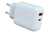 Telefon - Adapter i Ładowarka - LC Power LC-GAN-45 power adapter - GaN - USB Type A 24 pin USB-C - 45 Watt - LC-GAN-45