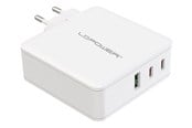 Telefon - Adapter i Ładowarka - LC Power LC-GAN-100 power adapter - GaN - USB 2 x USB-C - 100 Watt - LC-GAN-100