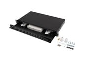 Akcesoria sieciowe - Lanberg Rackmount 19" 1U Fiber Patch Panel 24xsc Duplex / 24XLC Quad Black - FOP1-24SD-LQB