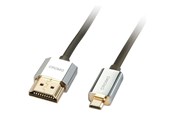 Kabel wyswietlacza - Lindy CROMO Slim High Speed HDMI to micro HDMI Cable with Ethernet - 41681