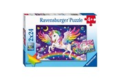 Puzzle - Ravensburger Puzzle Unicorn and Pegasus 2x24 pcs. Podłoga - 56774