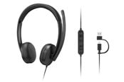 Sluchawki, zestaw sluchawkowy - Lenovo Wired VoIP Headset 5000 (Teams) USB-C - 4XD1R88995