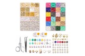Materialy hobbystyczne - Pro Zestaw Biżuterii Boho - Koraliki Heishi & Charm - 6000 szt - 7110-3