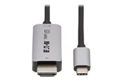Kabel wyświetlacza - Eaton Tripp Lite Series USB-C to HDMI Active Adapter Cable M/M 8K60 Hz 4K 144Hz HDR 4:4:4 HDCP 2.3 Black 3ft - U444-003-H8K6