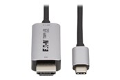 Kabel wyświetlacza - Eaton Tripp Lite Series USB-C to HDMI Active Adapter Cable M/M 8K60 Hz 4K 144Hz HDR 4:4:4 HDCP 2.3 Black 6ft - U444-006-H8K6