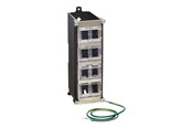 Akcesoria sieciowe - Eaton Tripp Lite Series 8-Port Metal DIN-Rail Mounting Keystone Patch Panel with Grounding Black/Silver TAA - N063-008-ENC