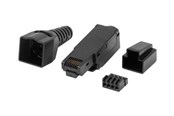 Kabel sieciowy - Lanberg network connector - black - Czarny - PLU-6000TL