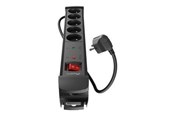 Kabel zasilający (zewnętrzny) - Lanberg SP1 - power strip - 2500 Watt - SP1-05E-0500-BK