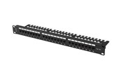 Akcesoria sieciowe - Lanberg patch panel - 1U - 19" - with shelf - PPUA-1124-B