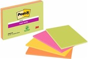 Zeszyty, notesy i formularze - 3M Post-it uper Sticky Meeting Notes 203 mm x 152 mm 45 Sheets (Neon) - 7100234637