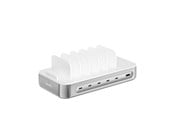 Telefon - Adapter i Ladowarka - 4smarts Charging station Team 100W 1x USB-A port 5x USB-C ports includes 6 cables silver - 541281