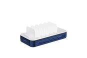 Telefon - Adapter i Ladowarka - 4smarts Charging station Team 100W 1x USB-A port 5x USB-C ports includes 6 cables navy - 541279