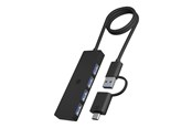 USB hub - ICY BOX IB-HUB1424-C3 - hub - 4 ports USB hub - 4 - USB 3.2 - Czarny - IB-HUB1424-C3