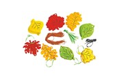 Artykuly Artystyczne & Rzemieslnicze - Colorations - Plaited Leaves 24 pcs. - WEAVLEAF