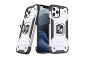 Telefon - Pokrowiec i etui - Wozinsky Ring Armor case for iPhone 14 Pro Max armored cover magnetic holder ring silver - 9145576265635