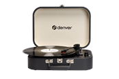 Gramofon - DENVER VPL-130DGR Retro designed suitcase turntable with PC recording via USB - Gramofon Czarny - VPL-130DGR