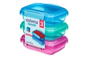 Przybory kuchenne - Sistema Pack 200ml x 3 Lunch Coloured - 41524-T