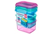 Przybory kuchenne - Sistema Pack 400ml x 3 Lunch Coloured - 41544-T