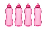Przybory kuchenne - Sistema 460ml Squeeze Bottle Pink 4 Pack - 82014